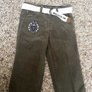 Guess Olive Green Corduroy Jean Pants | Size 18 months
